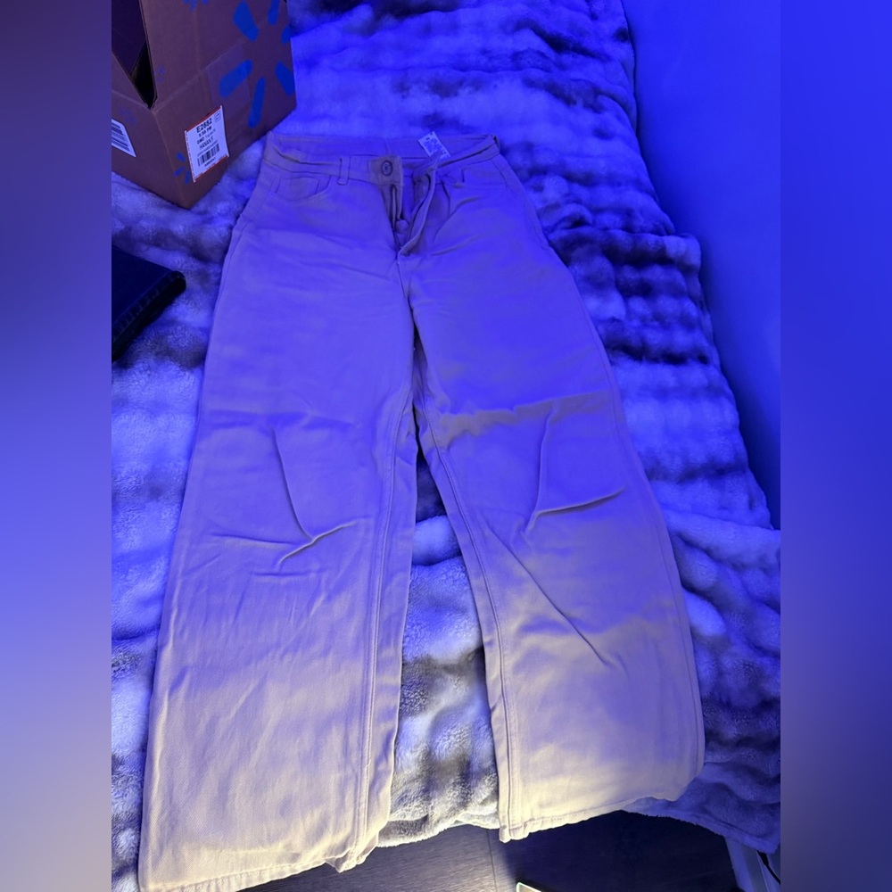 Tan Wide-Leg Pants
